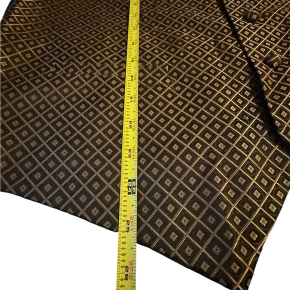 Pronto Uomo Black & Gold Patterned Vest Large - Picture 8 of 8